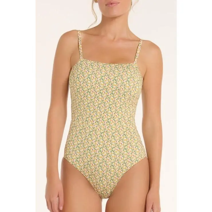 Maddy Scoop Neck One-Piece Swimsuit in Ditsy Floral - FINAL SALE