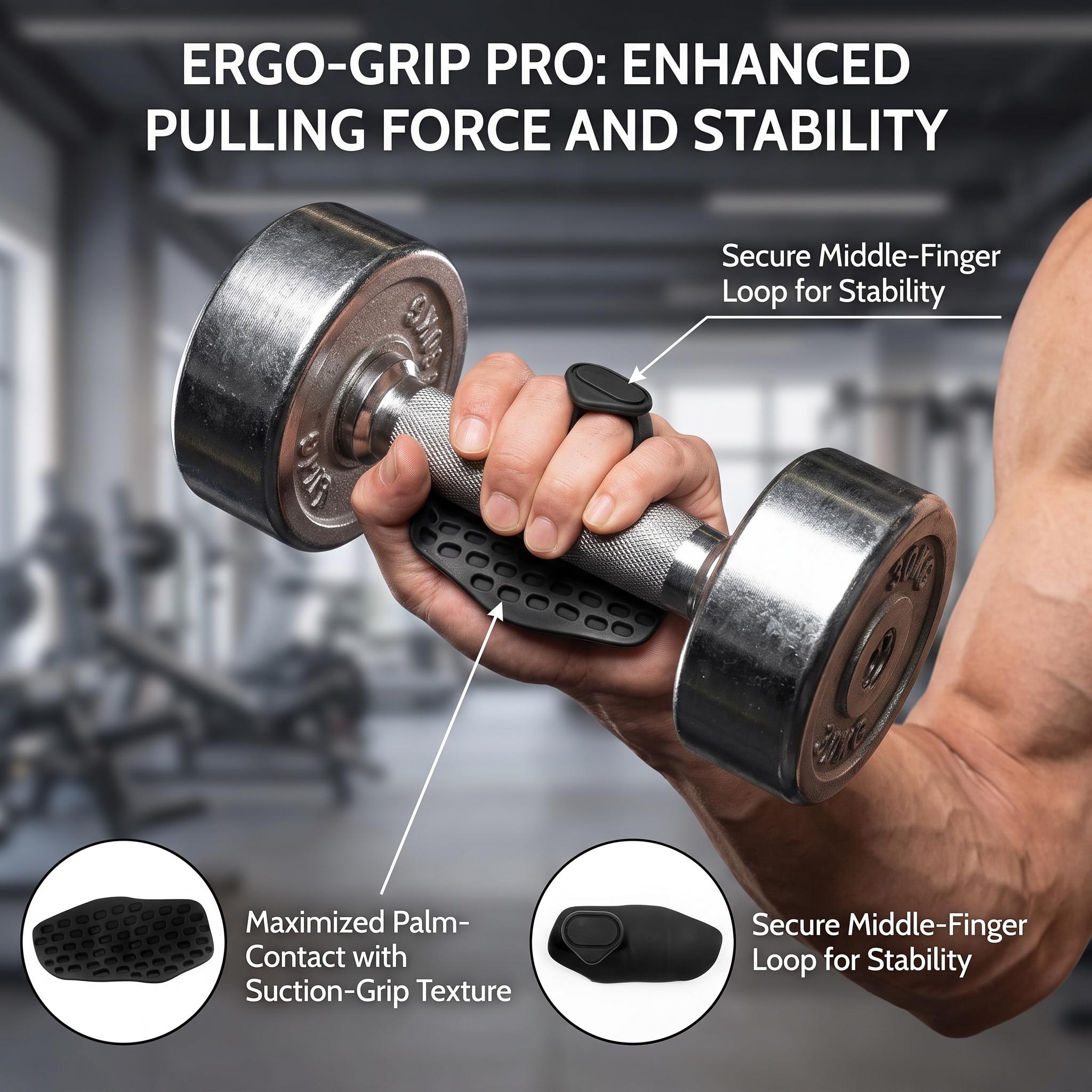 Unisex Anti-Slip Silicone Gym Grip Pads - Palm-Fit Shape Weightlifting Accessories with Palm Protection, Portable Storage Case, Suitable for Dumbbells, Pull-Ups