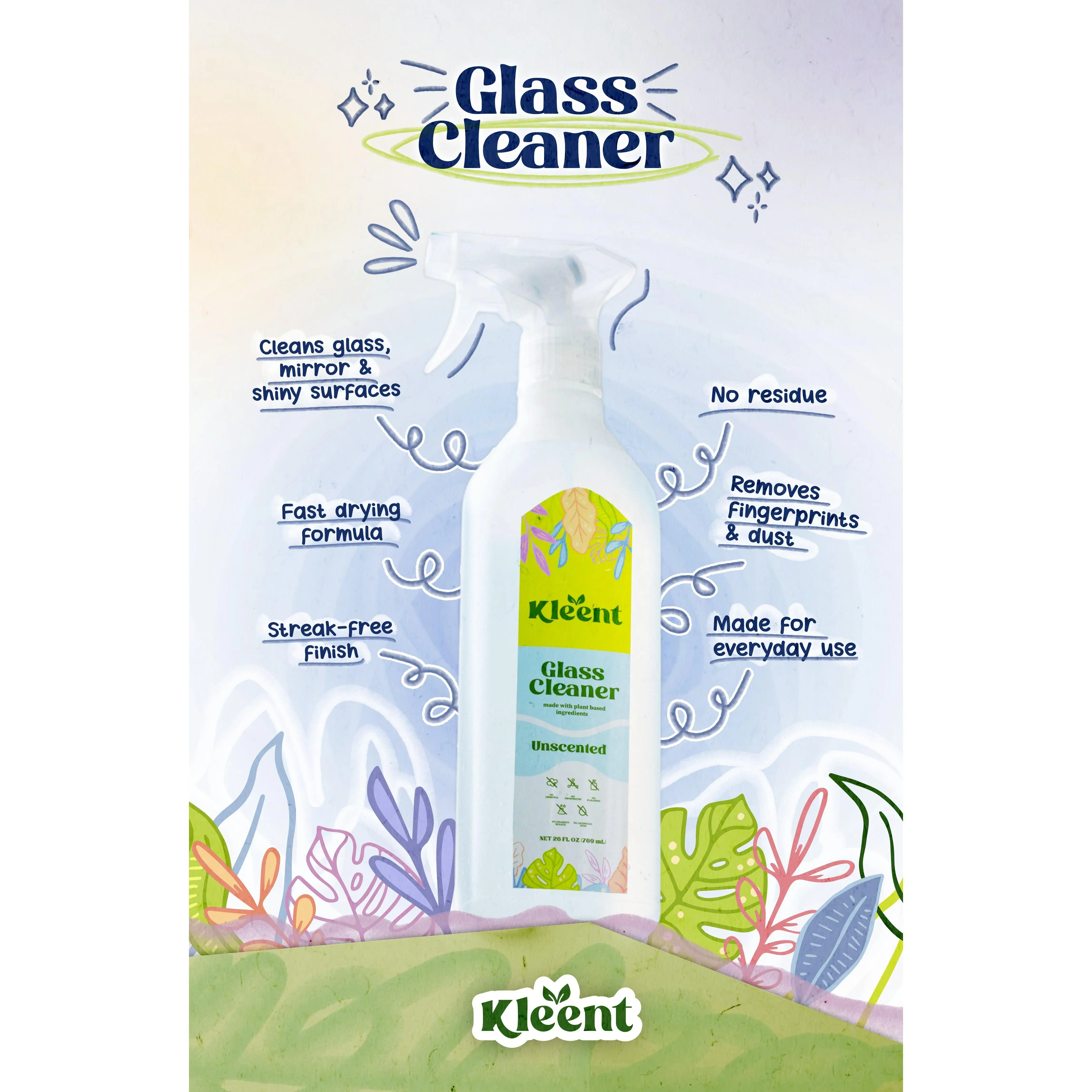 Two•Pack Glass cleaner Cleaning Supply Cleaning Agent