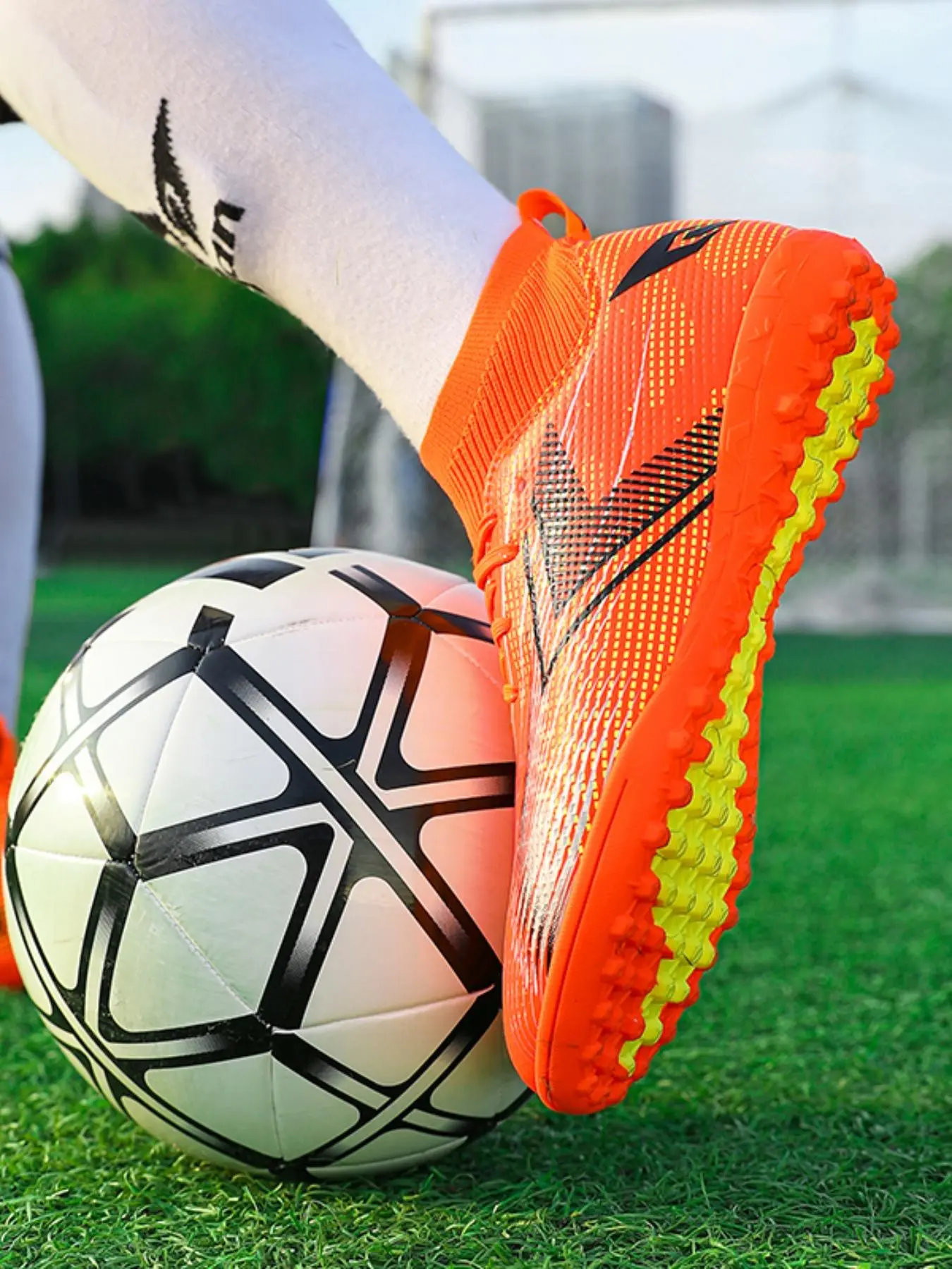Men's Lace Up Sport Football Shoes, Breathable & Non-slip Sports Football Shoes, Professional Sports Soccer Shoes for Outdoor Training, Soccer Cleats, Football Boots