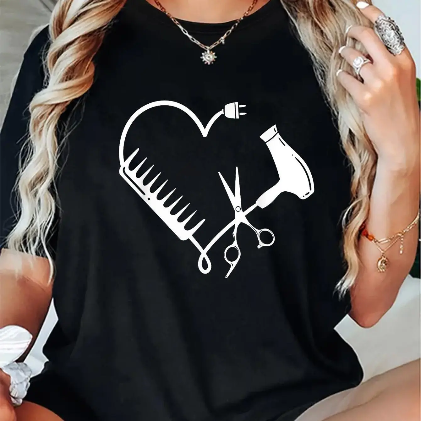 100% Cotton Hairdresser Hairstylists Hairstyling Beautician Hairdressing T-Shirt Women'S Men'S Graphic Tee
