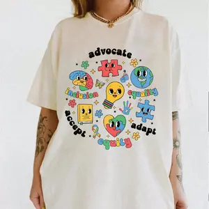 Advocate inclusion equality accept equity adapt Inclusion matters Shirt, Space Neurodiversity Shirt, Special Education Shirt