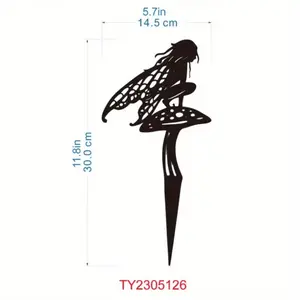Garden Fairy Alette - Exclusive Metal Outdoor Decor for Patio and Lawn, Large Yard Art for Stunning Outdoor Spaces
