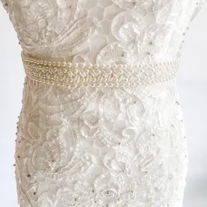 Pearls Sash Wedding, Wedding Dress Belt