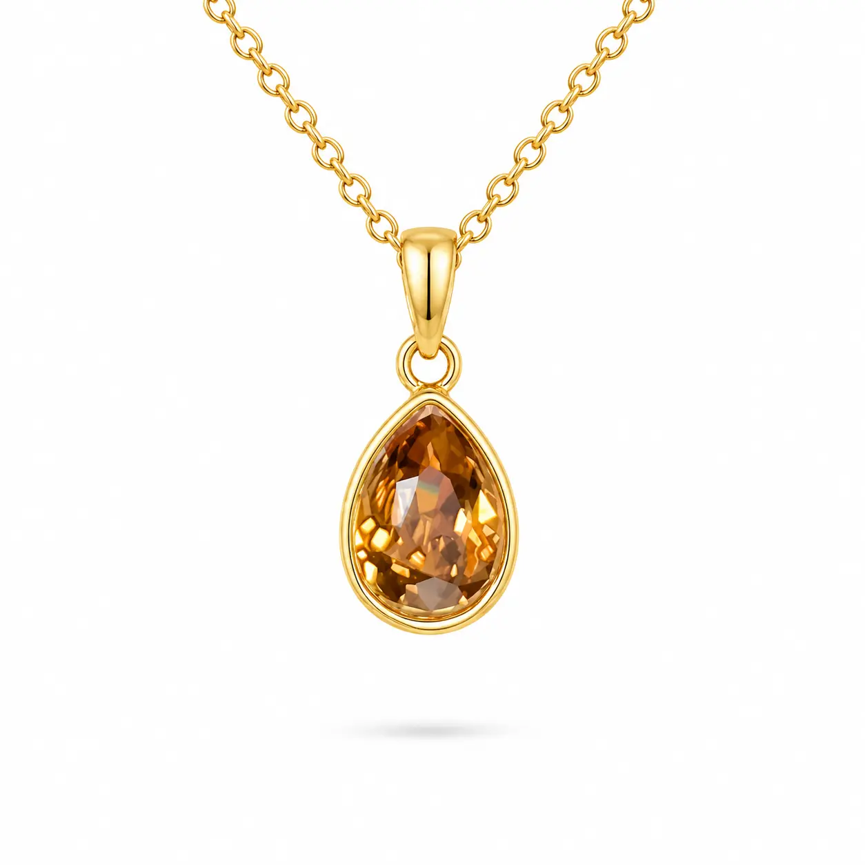 November 18K Gold Plated Necklace with Genuine Swarovski Crystal Birthstone
