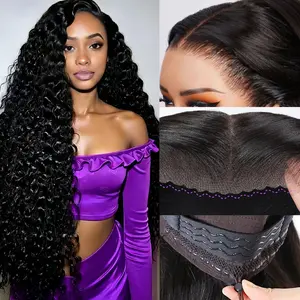 [NEW IN]BFFGIRL Hair 13x6 Full Lace Frontal Wear go Glueless Water Wave Wig with Drawstring Effortless Install Ear to Ear Straight Pre-Cut Pre-Plucked Human Hair for Women Body Wave Human Hair Wig Beginnner Friendly