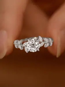 1 PC Glamorous Cubic Zirconia Elegant Ring For Women For Wedding Engagement Party Jewelry Valentine's Day Gift