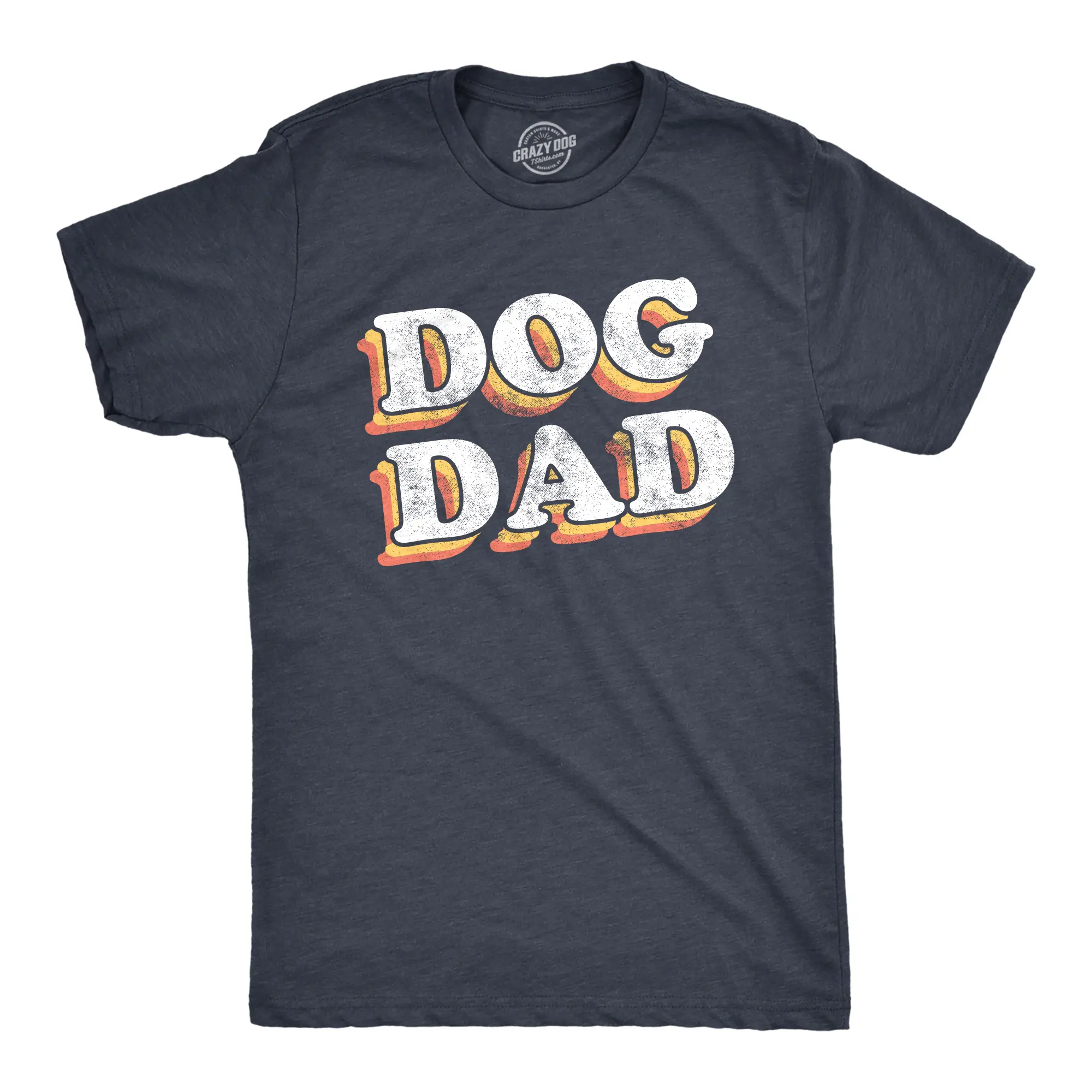 Funny Dog Dad T Shirts Cool Graphic Tees for Guys who Love Their Dogs Mens Funny T Shirts Cool Vintage Fashion T-Shirt Gift Classic Menswear Vintage Apparel for Men Funny Dog Short Sleeve Novelty Tees for Guys Navy
