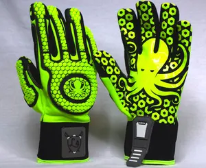 Octo8 Impact Gloves - ANSI/ISEA 138-2019 Certified, EN388 Impact Rating 2, Durable & Slip-Resistant, Oil & Chemical Resistant, Honeycomb Shock-Proof Patterns, Rubberized TPR Pads, Skid-Proof Grip, Reliable Protection and Comfort