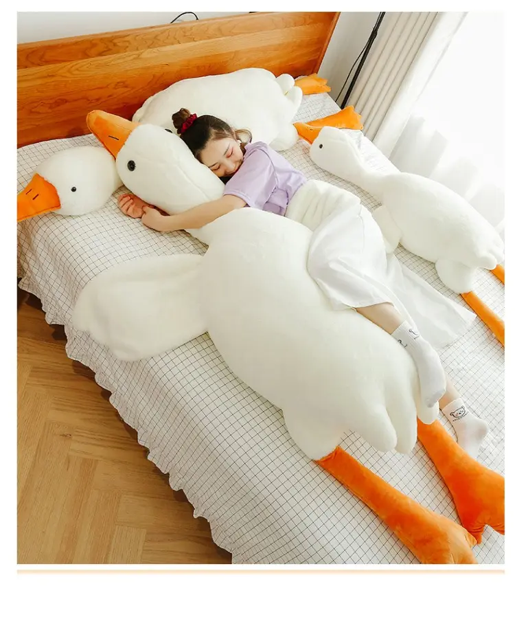 Giant White Goose Stuffed Animal Plush Pillow - Soft Kawaii Hug Buddy, Stress Relief Novelty Item, Whimsical Room Decor, Girl Room Decor, GF Gift, Toys & Hobbies Stress Relief Toy