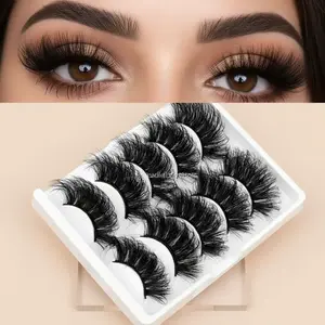 5 pairs of eyelashes with long-lasting fluffy, thick and longer looking lashes false eyelashes, eye-catching false eyelash extensions, and thick false eyelashes Cosmetic False Lashes