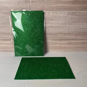 8X12 Emerald Green Glitter Self-Adhesive Foam Sheets (5pack)