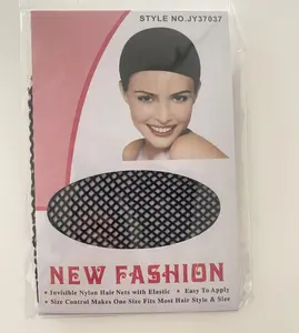 1pc Large Net Cap for Long Hair with Open-end High-Elastic Black Hairnet