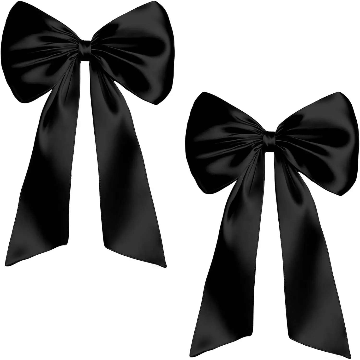 40x24 Inch Large Satin Ribbon Bows for Coquette Room Aesthetic Wall Decor, Birthday Party Decorations, Hanging Bow in Pink/White/Black, Ballerina Girl Bedroom Decor (2 Pack, Internal Stability Layer)