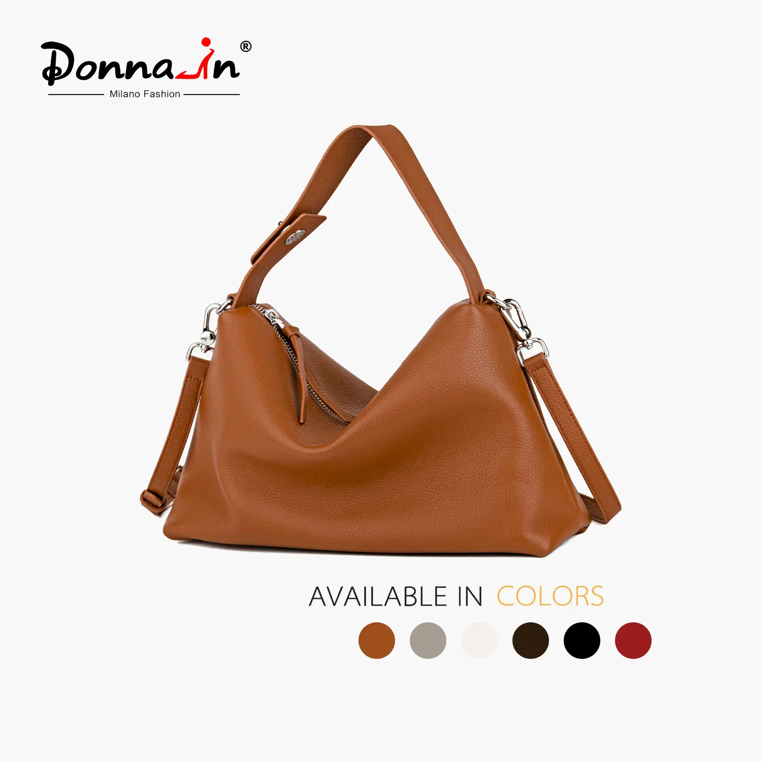 DONNAIN Large Capacity Tote Bag - Handbag for Ladies, Soft Vegan Leather Handbag, With Adjustable Shoulder Strap, Lightweight Shoulder Bag, Fashionable Tote Handbag