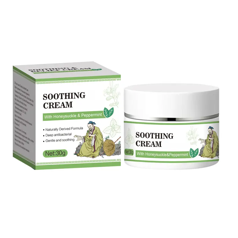 Natural Plant Soothing Cream for Itchy & Irritated Skin, Anti-Itching, Botanical Extracts, Calm Effect, Dryness Relief & Moisture Support Body Lotions & Creams, Anti-Itching Body Lotions & Creams