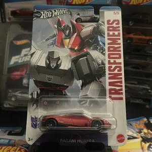 Hot Wheels Pagani Huayra Hot Wheel Collectible Model Car from Transformers Series Red Edition Diecast Toy for Enthusiasts