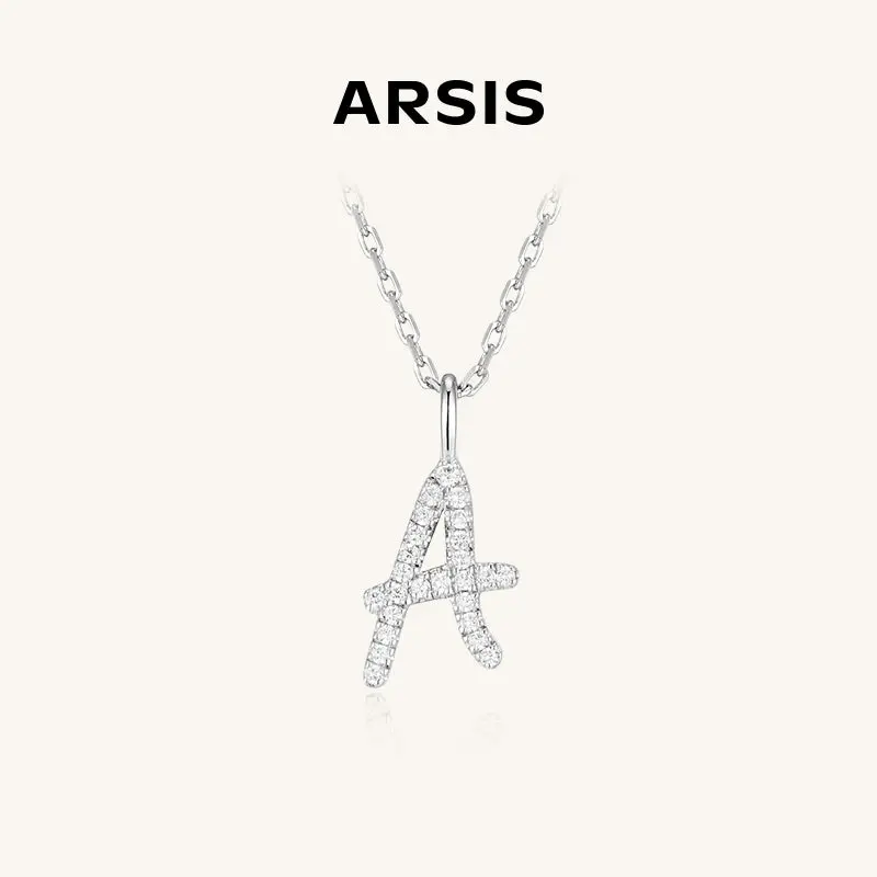 Imprint-Artistic Initial Letter Pendant Necklace [ARSIS JEWELRY]