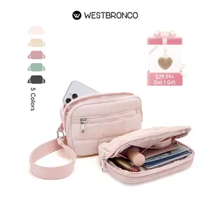 [NEW IN]WESTBRONCO Puffer Crossbody Casual Bag for Women gift idea 2026 new in spring trendy Quilted winter trendy Purse Wallet Gift for her Shoulder Bag Traveling dating shopping bag to free your hand