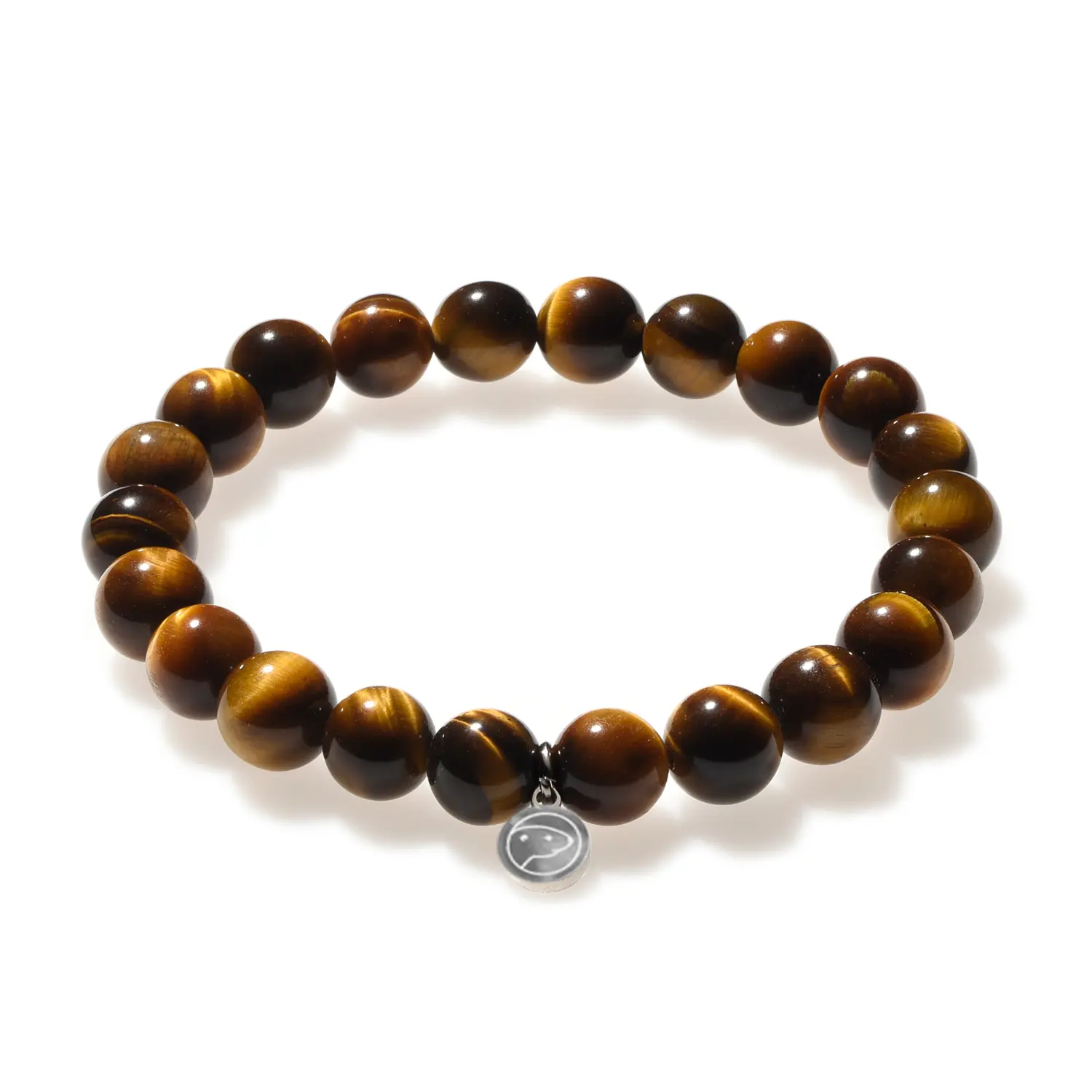Tiger Eye Bracelet, Otter Spirit, Women, 8mm Beads, Crystal Bracelet, Tiger Eye, Root & Sacral Chakra, Strength, Protection, Sterling Silver Otter Charm
