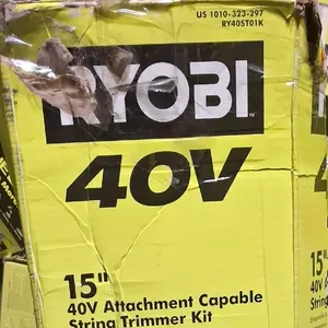 Ryobi 40V 15" Attachment Capable String Trimmer Kit with Battery and Charger US 1010-323-297 RY40ST01K