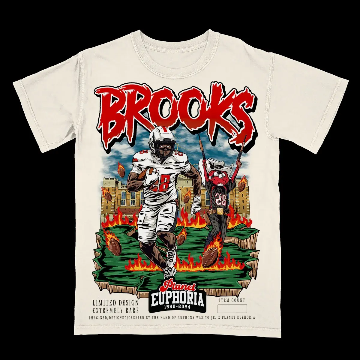 Brooks Planet Euphoria Shirt Vintage 90s Football Graphic Tee for Men Women Fans Y2k Streetwear