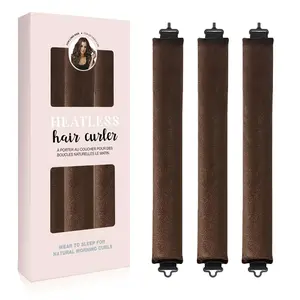 Overnight Heatless Hair Curler Blowout Rods Jumbo, Heatless Curls Satin Jumbo Flexi Rods to Sleep in,Soft Heatless Rod for All Hair Types,No Heat Overnight Sleeping Curls Styling Tools