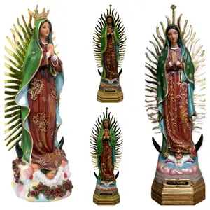 Virgen De Guadalupe 12" inches Tall Classic Regular, Glitter Brillo, Vestida Tela or Con Corona Estatua Our Lady Guadalupe Brand New Religious Decor Ornaments