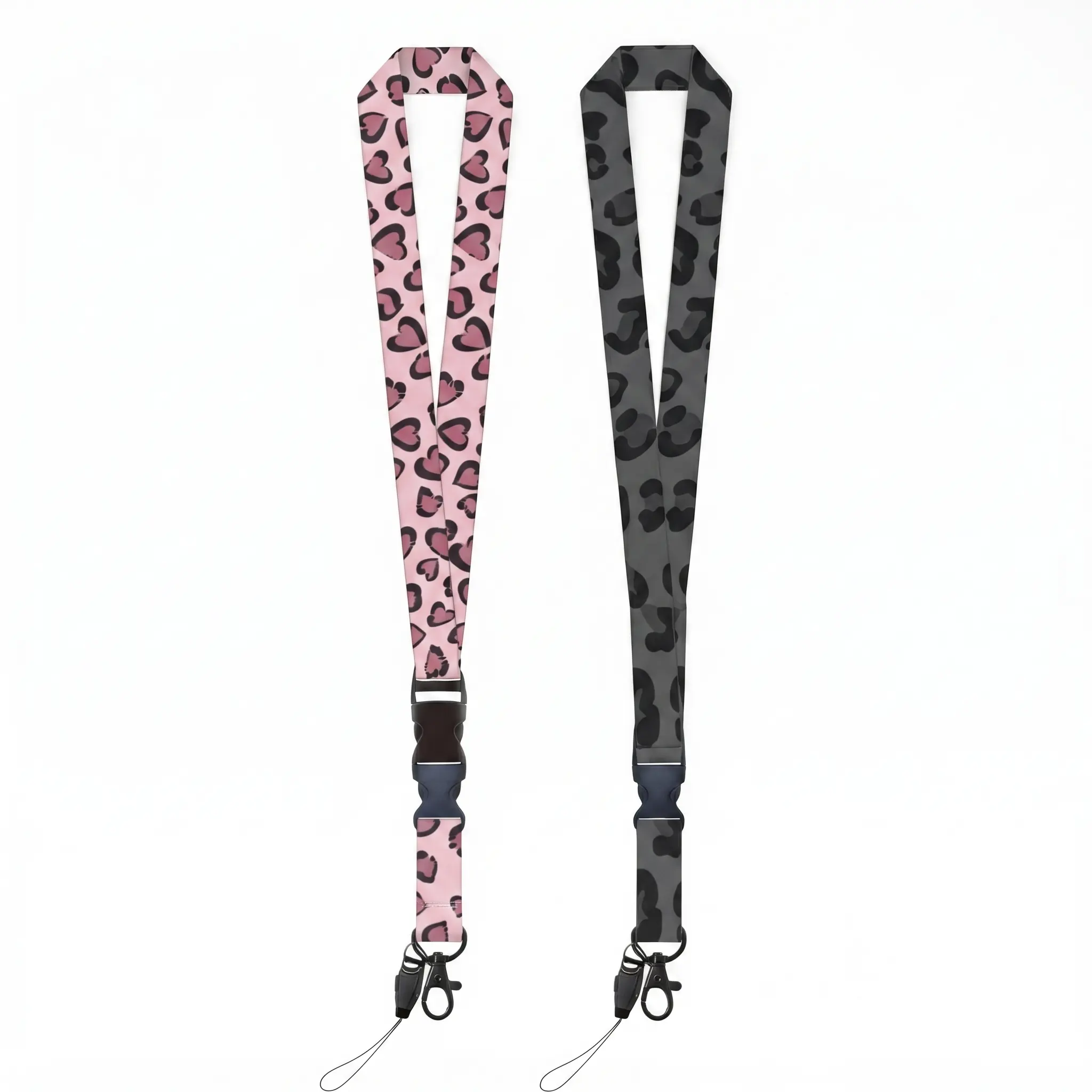 2D Fabric Lanyards - Long-Length Cute Print Lanyard for Keys, ID Badges, Wallets (For Men, Women)