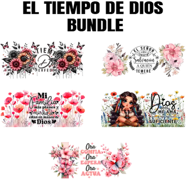 EL TIEMPO DE DIOS UV DTF BUNDLE