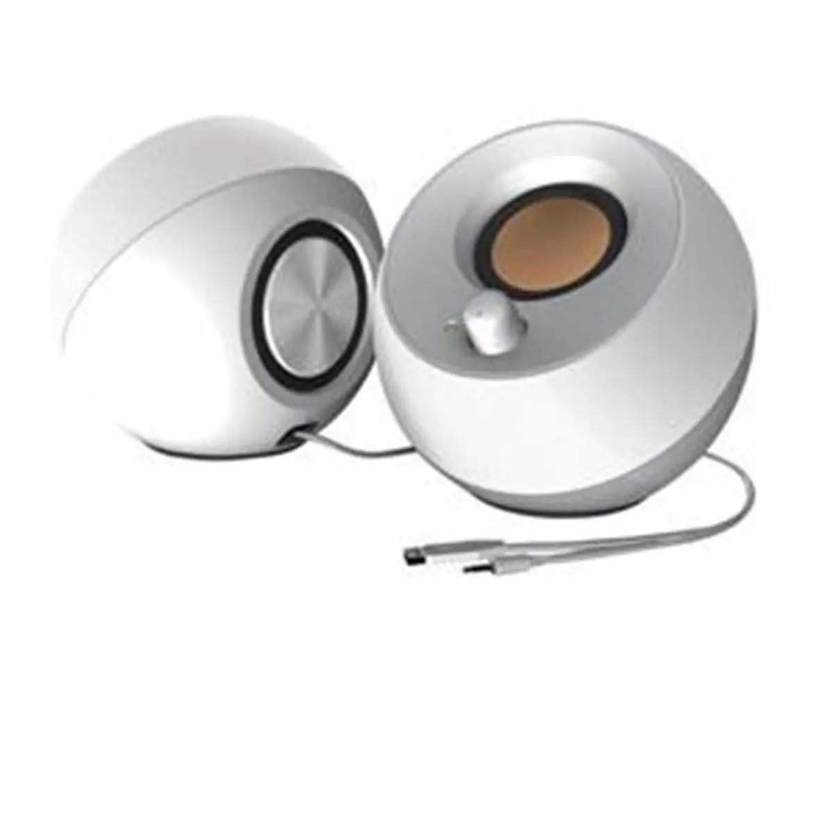 212 MAIN Creative Pebble WW-RN System Speaker - White Audio Gadget with Built-in Speakers