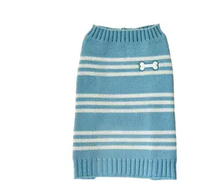 Vibrant Life Striped Bone Pet Sweater for Dogs & Cats - Blue