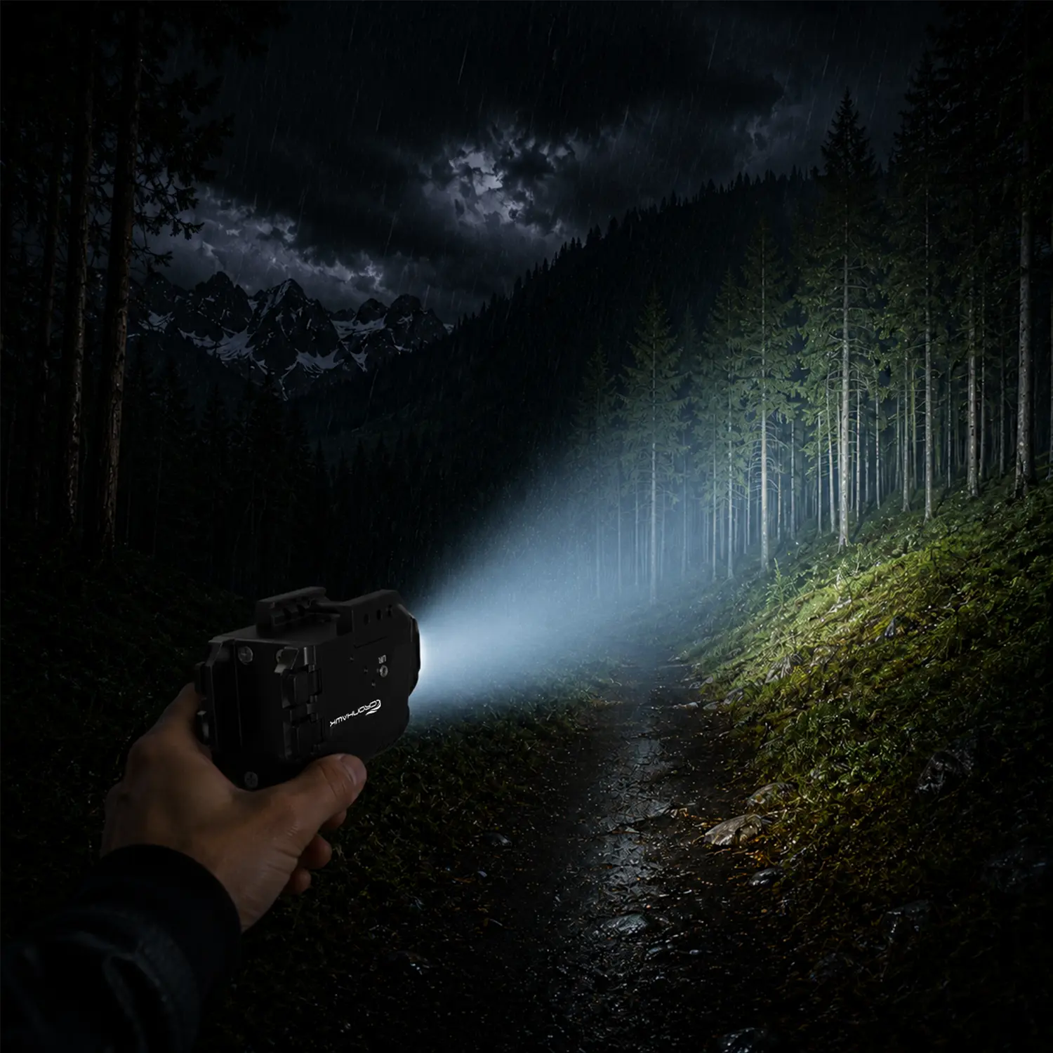 Aluminum Alloy Outdoor Flashlight - 650 Lumen, Highly Waterproof, Up to 200m Super Long-Distance Lighting for Adults, Ideal for Hiking/Light Outdoor & Rainy Days