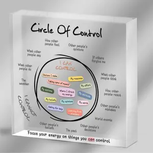 Calming Corner Decorative Acrylic Desk Plaque - Perfect Mental Health Gift for Women, Counselors, and Psychology Students - Ideal for Therapy Office, Classroom Decor Signs, Home Decoration