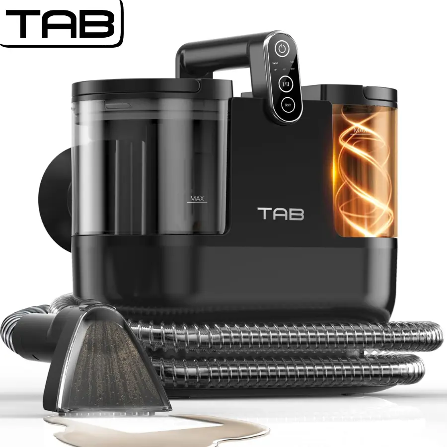 TAB R6 Portable High-Pressure Handheld Carpet Washer, 212℉ Hot Treatment, 18KPa Suction, Upholstery Spot Cleaner for Pets & Car Couch with Self-Cleaning Function (Steam Cleaners)