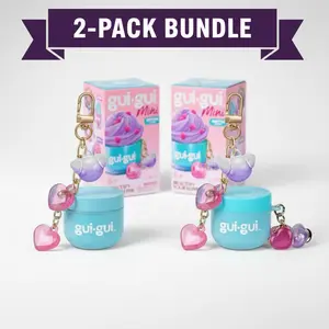 Gui Gui Mini Slime Jar Keychain - 2 Pack Increditoyz Bundle (styles may vary)