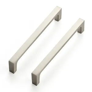 Ravinte Solid Kitchen Square Cabinet Handles Brushed Nickel Cabinet Pulls Drawer Pulls Kitchen Cabinet Hardware Kitchen Handles
