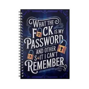 A spiral-bound password-protected notebook, used forrecording information such as websites, emails,usernames, passwords, and the date of the last password modification, as well as a financial savings ledger.