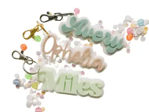 Custom Name Back To School Keychain, Acrylic Custom Name Chain For Backpacks, Diaper Bags, Back To School Gifts, Travel Luggage, School