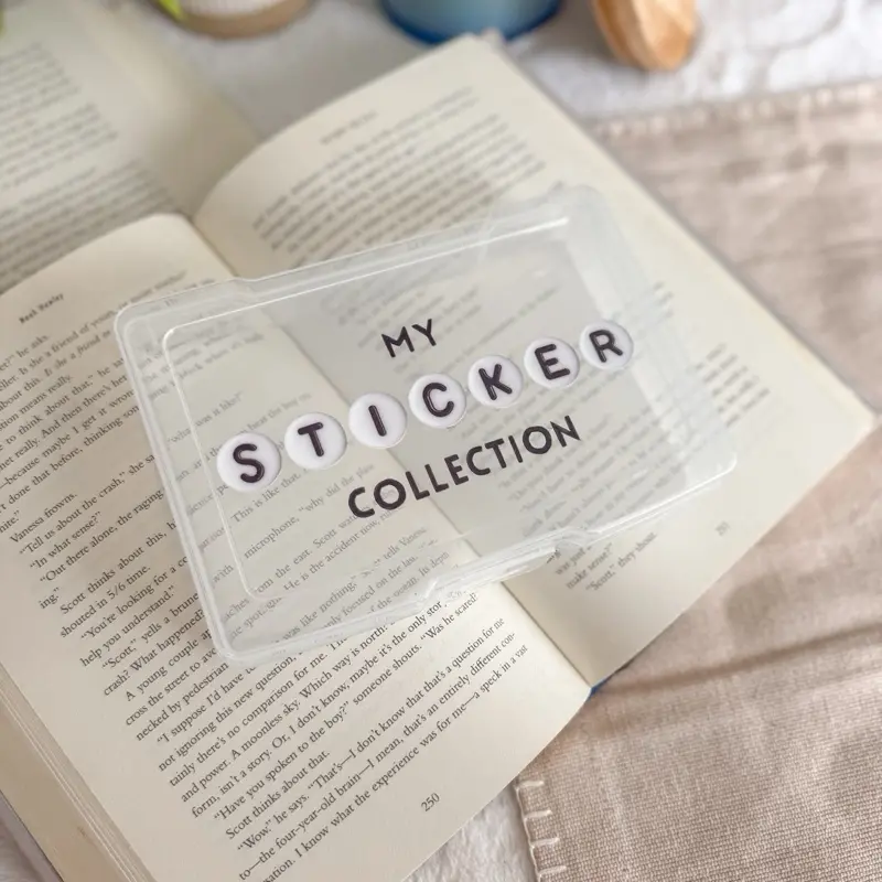 Sticker Storage Box | Little Turkey Shoppe | Organizer for Bookish Kindle Stickers, Letter Beads, Sticker Collection