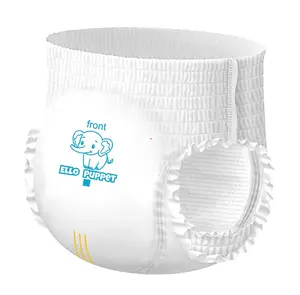 Ello Puppet 7 Layers Training Diapers - Chlorine-Free, Hypoallergenic, Comfortable Fit, Leak Protection, 100 Count, Unisex, 100g