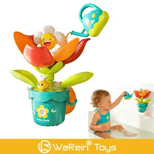 Sunflower Watering Blooming Fun Pot Toy, Bath Time Plaything, Bath Bubble Maker, Portable Bubbler, Multi-Purpose Interactive Flower Toy for Kids, Educational Gardening Gift
