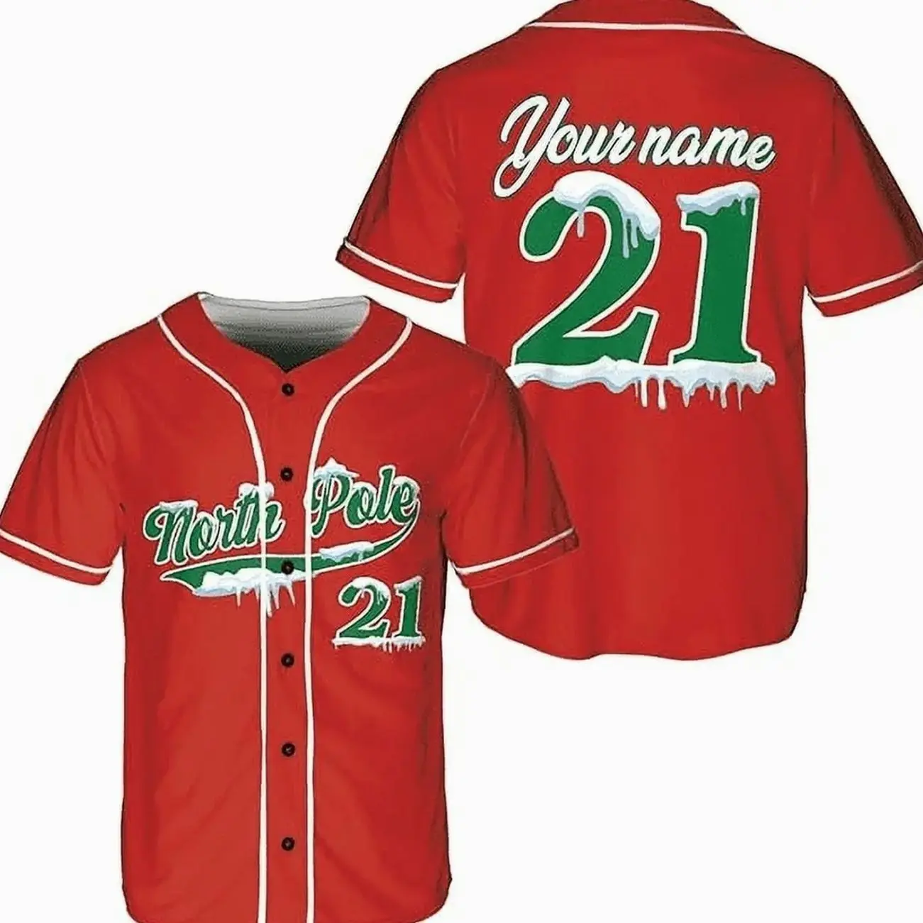 Lotusprinthandmade Personalized Merry Christmas Unisex Baseball Jersey XS-5XL Multicolor (XL), Christmas Baseball Jersey, Baseball Jersey Men Christmas