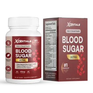 Xcentials Blood Sugar Ultra Support - 90 Vegan Capsules with Berberine, Apple Cider Vinegar & Cinnamon for Optimal Circulation & Vein Health - Non-GMO, USA Made Dietary Supplement