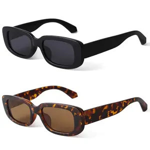 Retro rectangular sunglasses for men and women, retro small square sunglasses, anti-UV glasses