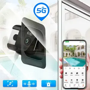Window Security Camera, 2.4GHz & 5GHz WiFi Connection, Smart Motion Detection, Two-Way Audio, Color Night Vision, APP Remote Control, Dual Storage Mode, Easy Quick Install for Indoor Home Surveillance