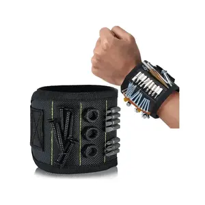 Magnetic Wristband Tool Holder with Tool Storage – Strong Magnet Wrist Strap for Screws, Nails, Drill Bits, Hands-Free DIY Gift for Men, Dads