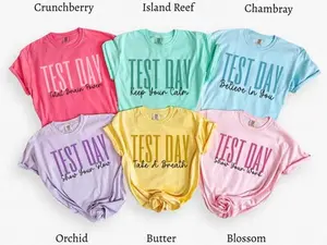 Custom Comfort Colors Test Day Shirt, Motivational Teacher Shirts, Testing Shirt, Teacher Testing Tee, State Testing Shirt,Teacher Team Shirts, Exam Motivation