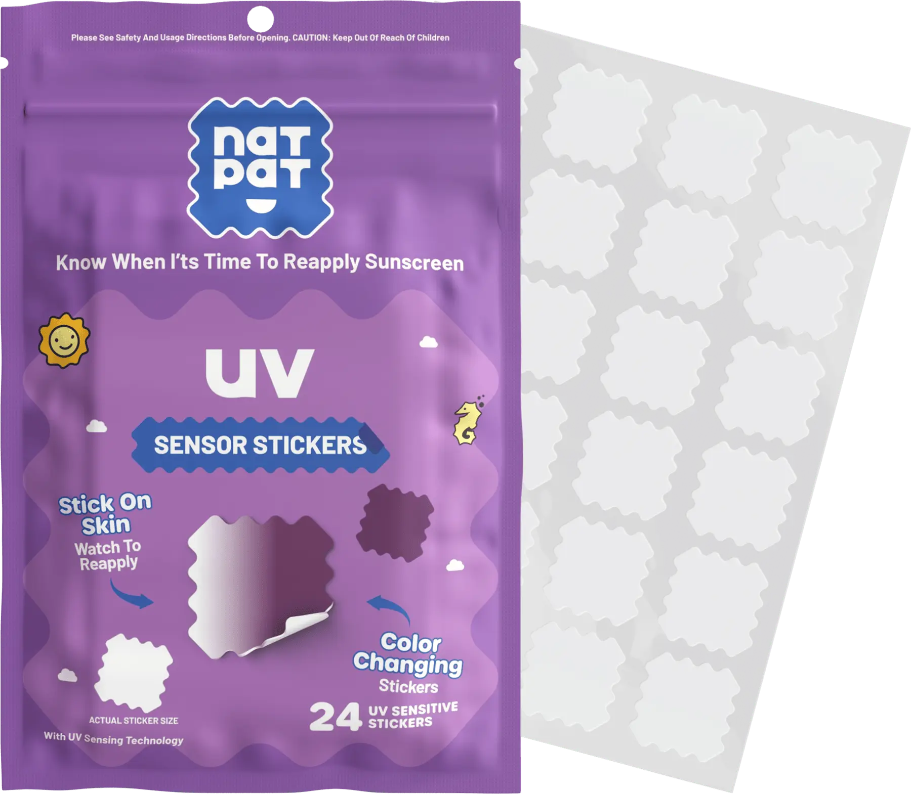 SunnyPatch UV-Detecting Stickers SunnyPatch UV-Detecting Stickers