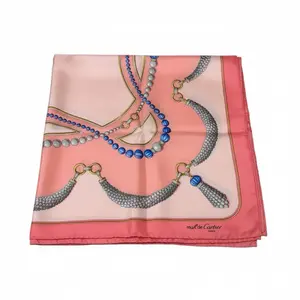 Pre-owned Cartier Silk Scarf Pink